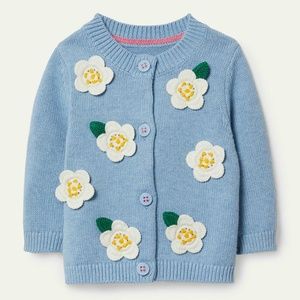 Boden Baby (Mini) Cardigan - Blue - 6-9 months